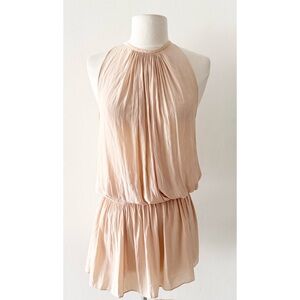 Ramy Brook Paris Blush Pink Sleeveless Elastic Waist Mini Dress Size Medium (M)